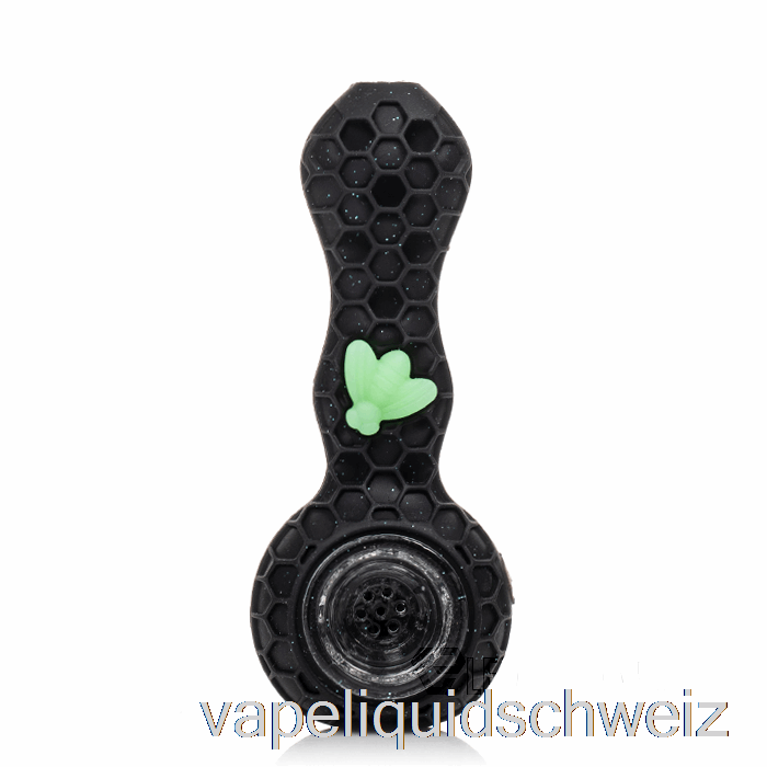 Stratus Bee Silikonlöffel Shiny Panther (Glitter Black / UV Green Bee) Vape Liquid E-Liquid Schweiz